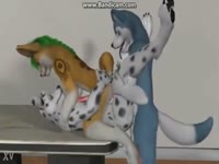 Furry beastiality threesome sex with dogs